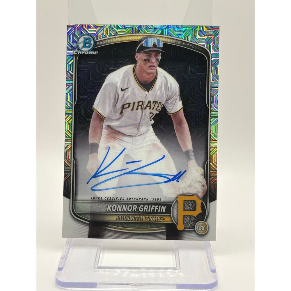 2024 Bowman Chrome Konnor Griffin Mojo Refractor On Card Auto Pittsburgh Pirates